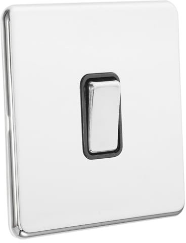 DECOMELODY Interruttore Rocker Minimalista Acciaio Inossidabile Con Finitura Spazzolata Per Uso Elettrico Ambienti Moderni Design Robusto e Facile Da Usare