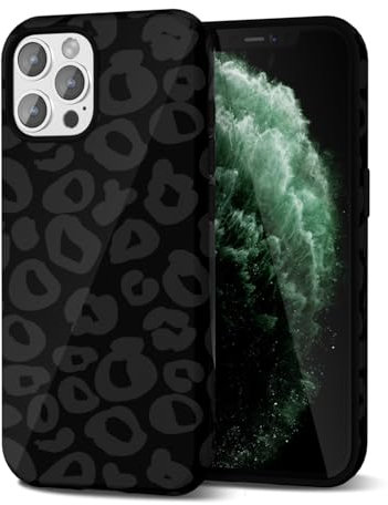 Svanove Cheetah Print Phone Case for iPhone 11 Pro Max Case Girly, Cute Leopard Case for Women, Luxury Trendy Retro Cool Animal Print Design, Aesthetic Pattern Y2k Slim Hard Shell Plastic Cover, Black