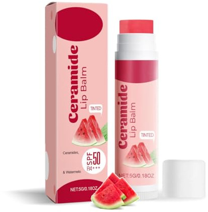 Baume à Lèvres Teinté En Céramide, Spf 50 Pa+++ Stick Levres, Niacinamide Baumes à Lèvres, Stick Levre Solaire 50, Sticks Levres Hydratant, Pour éclaircir Et Protéger Les Levre