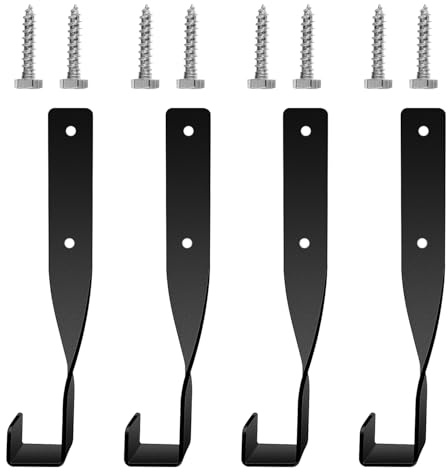 4 Stück Robuste Kettensägen-Aufbewahrungshaken, Einfach zu Bedienen, Kettensägen-Wandhalterung, Multifunktional, Motorsägenhalter, für Aufbewahrung von Kettensägen, Ketten (Schwarz)