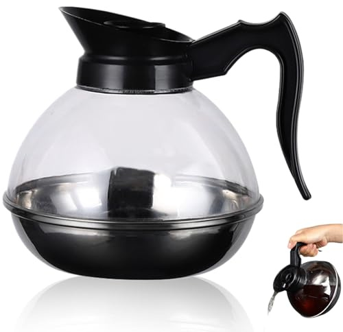 Kaffee -Dekanter 1.6L Kaffee Carafe Food Grade Topf Ersatzhitze -Widerstand Pot Pass Tropfmaschine, Induktionskocher.