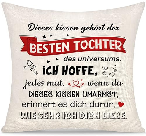 Dieses Kissen gehört der besten Tochter Kissenbezug Geschenk für Tochter