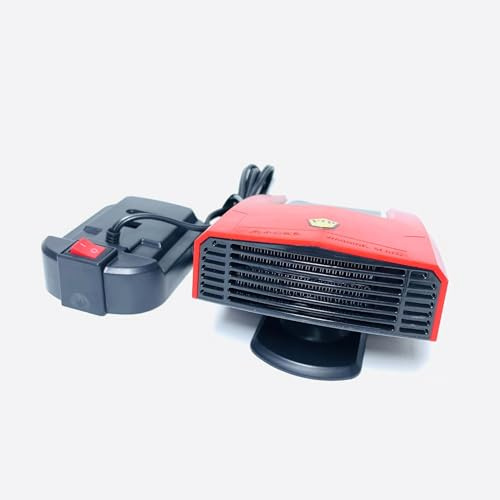NVOQILIN Riscaldatore da campeggio alimentato a batteria, 600 W 18 V, riscaldatore portatile, adatto per auto, ufficio, campeggio, scrivania. (pipistrello