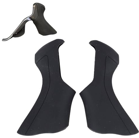 UTTASU Gummi Bremshebel Haubenabdeckungen für Rennrad für Ultegra Di2 ST-6870 ST-R8070 ST-R9170 Schwarz Schalthebelabdeckung Set für Shimano