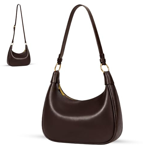 fannos Handtasche Damen Klein PU-Leder 29x9.5x18cm | Abnehmbare Tragemöglichkeiten: langer und kurzer Schultergurt für den bequemen täglichen Gebrauch.