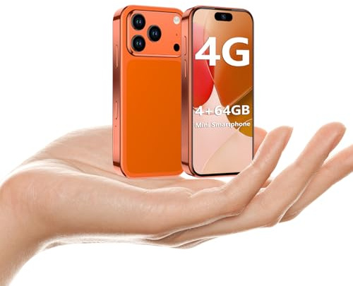 BLKE S (2025 Neuerscheinung) 4G entsperrtes Mini-Smartphone, 3,88 HD-Bildschirm, 2000 mAh, 4GB RAM + 64GB ROM, Android 12, 5 MP + 13 MP, ultrakleines Kinder-Smartphone Orange