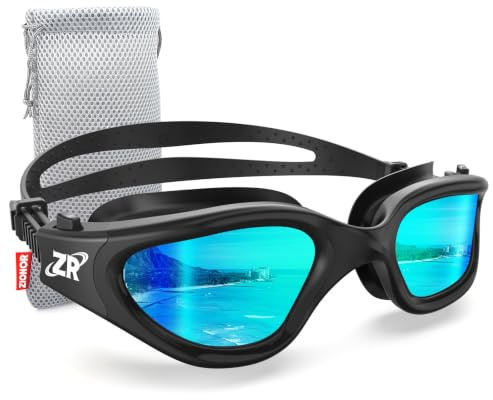 ZIONOR G1 NEW Polarisierte Schwimmbrille für Erwachsene Damen Herren | Beschlagfrei, 100% UV-Schutz, wasserdicht & verstellbares Nasenstück