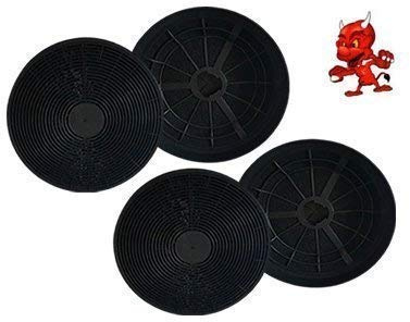 1 MEGASET 4 Aktivkohlefilter Fettfilter Kohlefilter Filter für Dunstabzugshaube Abzugshaube Bomann DU 620 G, DU 621 G, DU 659 IX