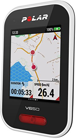 Polar V650 Ciclocomputer con GPS Integrato senza Fascia Cardio, Unisex – Adulto, Bianco/Nero, Taglia Unica