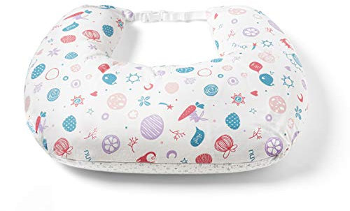 Nuvita 5300 FeedFriend Cuscino Allattamento - Cuscino per Allattare Multiuso Gravidanza & Maternitá - Cuscino Bambini con Microperle – 0% BPA/ftalati – Marchio EU – Prodotto in Italia (Lady White)