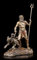 Hades Figur - Herr der Unterwelt mit Kerberos | Mythologie-Figur, bronziert & coloriert
