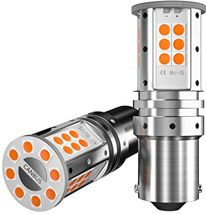 S25 bau15s PY21W LED CANBUS arancione 12V indicatore di direzione lampadine per auto (Ambra 150 °)