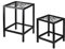 Metall Blumenhocker 2er Set - 38 cm und 28 cm - Beistelltisch Metall Hocker Gartenhocker Pflanzenständer
