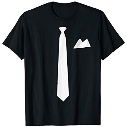 Weiße Krawatte mit Einstecktuch Shirt I Jga Motto Party T-Shirt