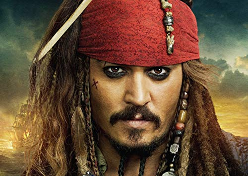 Johnny Depp Piraten Heads Shot Fantasy Film Cinema Film Star Waffen Plakat Berühmte Promi American Schauspieler Bild Schlafzimmer Kunsthandwerk Druck Foto Wand Dekoration Nachdruck