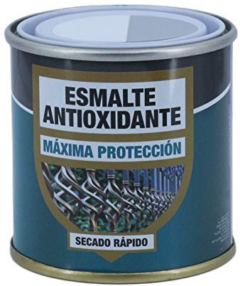 H HANSEL HOME Esmalte Antioxidante Plata, Máxima Protección y Decoración de Superficies de Acero, Hierro, Secado Rápido (Plata, 375 ml)