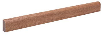 Battiscopa in vero legno di quercia 35 x 15 mm con bordo anteriore arrotondato grezzo (oliato)