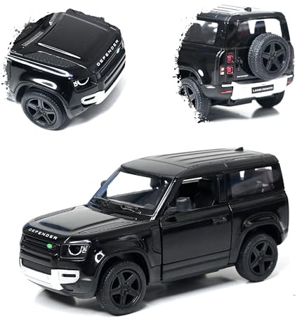 Kinsmart Land Rover Defender 90 Tiefschwarz 136 Druckguss, Größe S