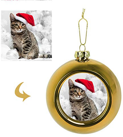 Personalisierte Weihnachtsbaumkugeln mit Foto,6cm/8cm Christbaumkugeln Fotoweihnachtskugeln, Weihnachtskugel für Weihnachten, Weihnachtsbaum,Weihnachtsdeko,Freunde