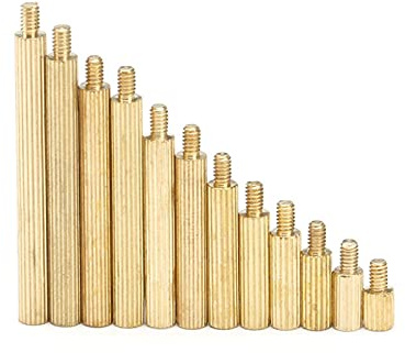 SUOFEILAIMU-PHONE CASE 50 stücke m2 männchen 3mm x weibliche 3-30mm Messing Schrauben Sicherheitsüberwachung Kameras Säulen Rändelgestandabstand Kleine Werkzeuge (Length : 5mm)