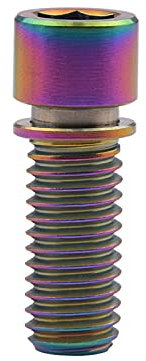 M7 x 20 25mm Titanium TI Bolt Vis cylindriques à tête cylindrique avec lave-vélo vélo Vis Vélo Accessoires (Color : Rainbow, Length : 20mm)