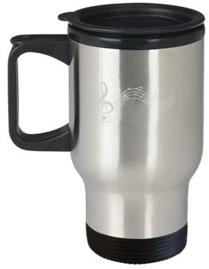 Coffee Travel Mug Funny Music Note Musician