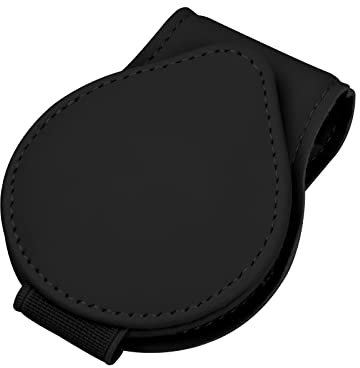 Kioiner Auto Sonnenbrillen Clip Brillenhalter für Auto Universal Brillenhalter Auto-Leder-Sonnenbrillenhalter Magnetischer Autobrillenhalter Schwarzer und Beige Autobrillen-Organizer (Schwarz)