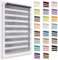 Doppelrollo ohne Bohren, 34x150cm Stoffgröße, Duo Rollo Klemmfix, Easyfix, lichtdurchlässig und verdunkelnd, Day&Night, Klemmrollo Sonnenschutzrollo Fensterrollo für Fenster & Türen