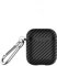 AKABEILA Custodia per AirPods 2 & 1 Cover Case con Moschettone, TPU Fibra Carbonio AirPods 2 2019 & 1 2016 Custodia di Ricarica AirPods 2nd 1st Generazione Copertura LED Anteriore Visibile