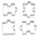 camister Edelstahl Fondant Ausstecher Kuchen Plaetzchen Ausstechform Puzzle Form 4 Stueck