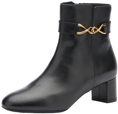 Geox Women's D Pheby 50 Ankle Boot, Black, 6 UK