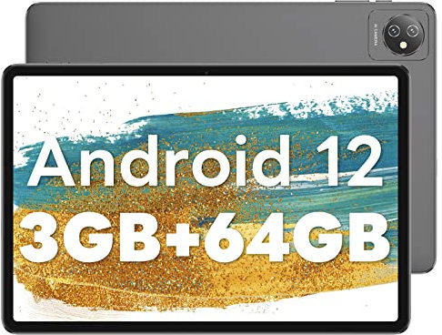 Blackview Android 12 Tablet, Tab 7 WiFi Tablet 10 Inch 3GB RAM +64GB ROM(1TB Expandable), 6580mAh Battery, 1280 x 800 HD+ Cheap and Good Tablet, 5MP+2MP Camera/Quad Core/GMS Certificate/Type C