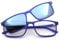 Corpootto Unisex Clip-On Lesebrille, Blaue Gläser Spiegel, M