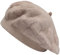 ZLYC Damen Baskenmütze Klassische Französischen Barett Einfarbig Warm Beret(Kariert Hell Kaffee)