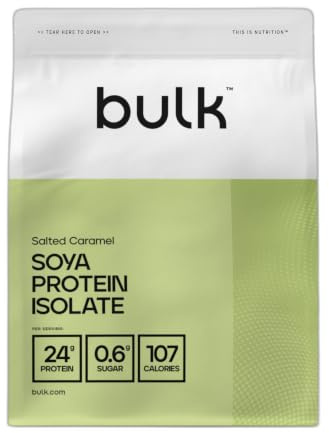 Bulk SOYA Protein Isolate Powder, Salted Caramel, 1 kg | Vegan Protein Shake