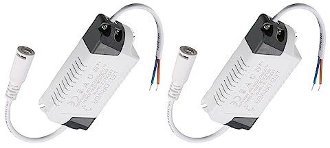 YOKIVE 2pz 12-18W Costante Corrente 300mA LED Driver, AC 85-265V Vieni con DC Connettore | Corto Circuito Protezione, Ottimo per LED Display (Uscita 36-65V)