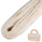LEREATI Polyester Garn, Makramee Garn 3mm x 200m Polyester-Seil Polypropylen-Kordel Makramee Schnur Geflochten für Handtasche, Häkeltasche, Strickwaren, Wohndekorationen (Helles Beige)