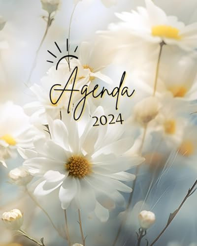 Agenda y planificador 2024 anual, mensual y semanal. Agenda de 12 meses con calendarios y secciones para definir y hacer seguimiento a objetivos SMART ... elegante y práctico. Papel 203,2mm x 254mm
