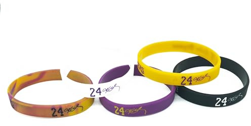 Silicone Basketball Wristbands, Sports Bracelets with Numbers 23 and 24, for Men and Women Basketball Lovers (24)