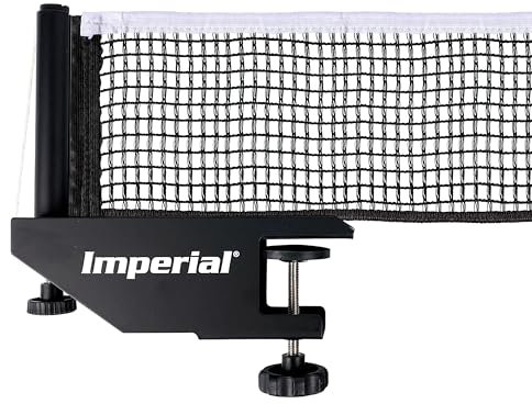 Imperial Tischtennisnetz WM-Tour | Schwarz | Stabile Stahl-Garnitur | Höhenverstellbar | Einstellbare Netzspannung | Mit Feststellschrauben