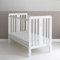 Woodies - Foxy Cot - Babybett - 120 x 60 cm - Rustikal, Vintage, Retrostil - höhenverstellbares Gitterbett - mit Lattenrost und herausnehmbaren Sprossen - Kiefernholz - Natürlich - Weiß