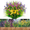 Wmmner 20 Bündel Wetterfeste Kunstblumen für Außen, Eukalyptus, Lavendel, Boston, Narzissen, Gras, Vibrant Mixed Bouquet, Kunstblumen, 8.7 cm breit x 13.4 cm lang, UV-beständig, für Innen und Außen