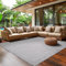 SIMPEX Outdoor Teppich Wetterfest Terrasse Balkon Garten Küchenteppich Einfarbiges Design Flachgewebe Sisal Look Waschbarer Teppich, Größe: 120 x 170 cm, Farbe: Grau