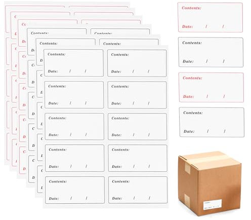 EASONGEE 400pcs Freezer Labels, Food Label Stickers, 6x3cm Fridge Labels, White Sticky Food Labels, Personalised Self Adhesive Food Labels for Containers, Jars, Boxes, Waterproof, Removeable
