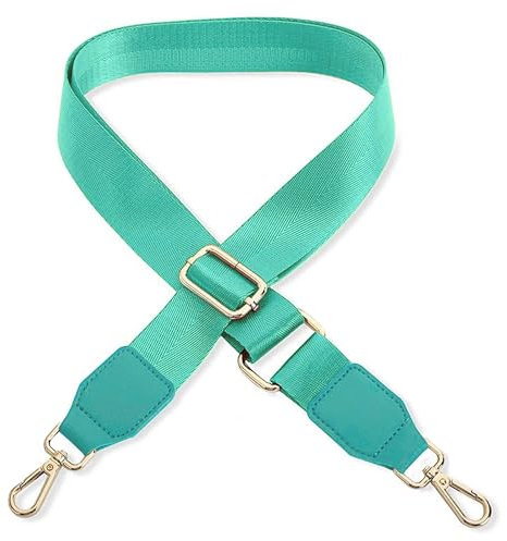 Schultergurt für Handtasche Laptoptasche - Mint [Metallfarbe: Gold] - Länge verstellbar 89-142 cm - Breite 3,8 cm - Ersatz Gurt Band Schulterriemen Strap Umhängegurt für Laptoptasche