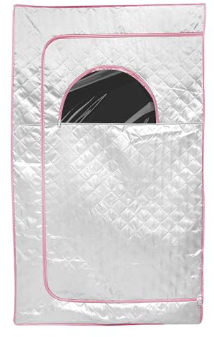 Sauna à Vapeur Portable Pliable Maison Isolante à Quatre Couches éPaissir Kit De Tente De Sauna Spa pour Une Personne Cabine De Pliage (sans la chaise) 100 * 80 * 170cm-Silver
