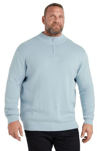 BadRhino Big & Tall Milano Quarter Zip Jumper - Men's - Plus Size Curve