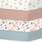 Stretch Sheet pour lit d'enfant, Drap Housse 60x120 lit Bebe, 100% Microfibre, certifié Oeko-TEX Standard 100, Lot de 4，Oiseaux des Zones humides