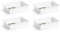 AC - Pack de 4 Bandejas Frigorificas - Capaciadad de 1,65 L - Fabricado en Plástico - Apto para Microondas y Congelador - 6 x 26 x 19 cm - Color Blanco