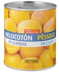 Melocotón en almíbar Hacendado Bote 840 g (480 g escurrido) Pack 2